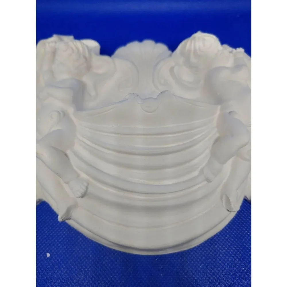Raw Plaster Set Of 2 Cherub Wall Sconces